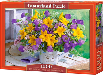 Castorland bouquet de lys et campanules – puzzle – 1 000 pièces – finition satinée – ajustement parfait – qualité européenne