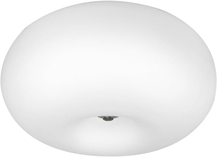 Eglo optica - plafonnier - ø35 cm - nickel mat - blanc