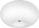 Eglo optica - plafonnier - ø35 cm - nickel mat - blanc