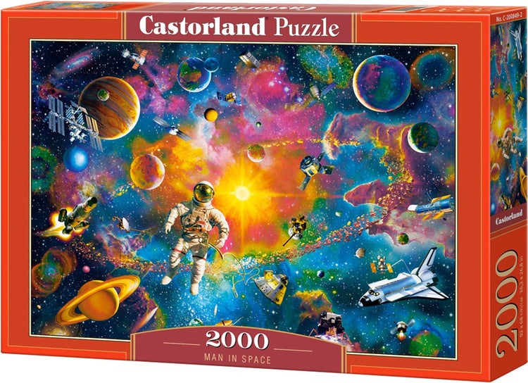 Castorland homme dans l'espace – puzzle – 2 000 pièces – finition satinée – ajustement parfait – qualité européenne