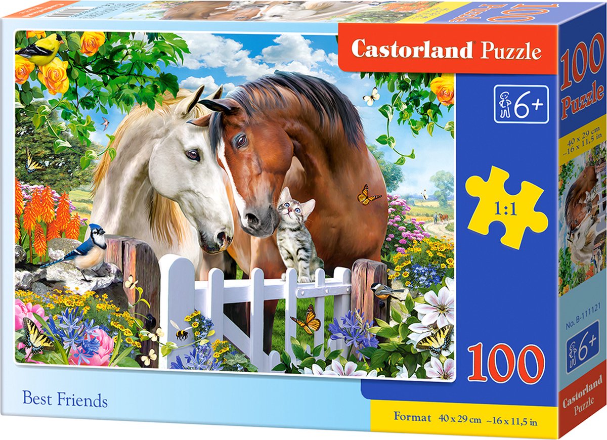 Castorland meilleurs amis – puzzle – 100 pièces – amitié – qualité premium