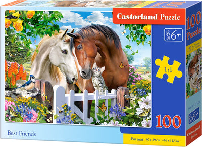 Castorland meilleurs amis – puzzle – 100 pièces – amitié – qualité premium