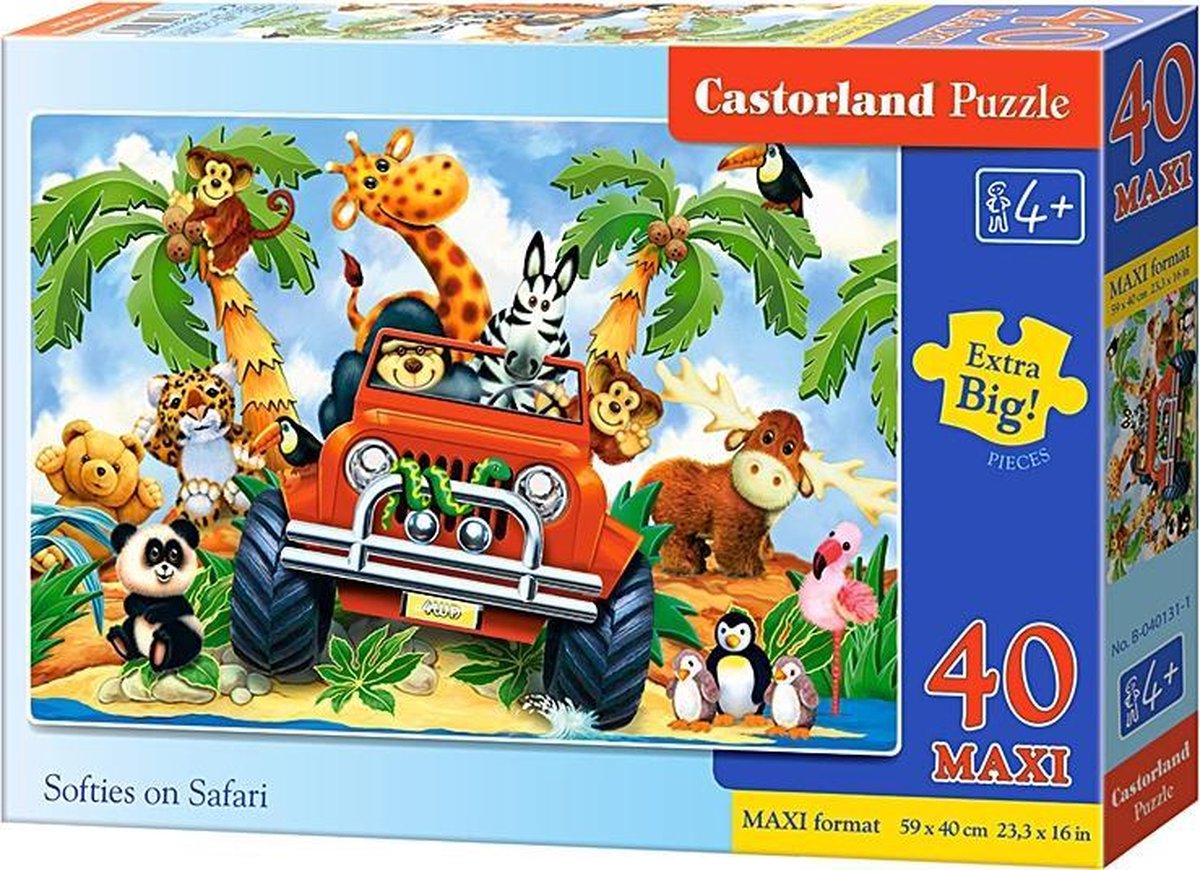 Doudous Castorland en safari - 40 pièces maxi
