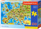 Carte Castorland de l'Europe – puzzle – 100 pièces – éducatif – qualité premium