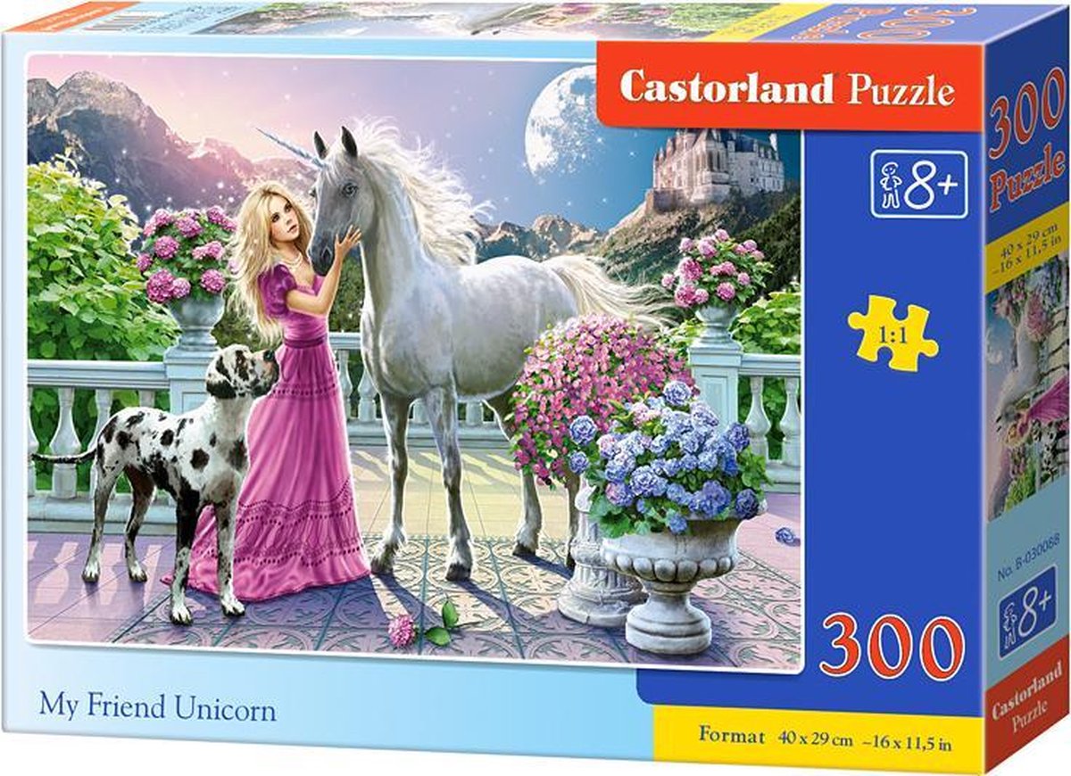 Castorland mon amie licorne – puzzle – 300 pièces – licorne – qualité premium