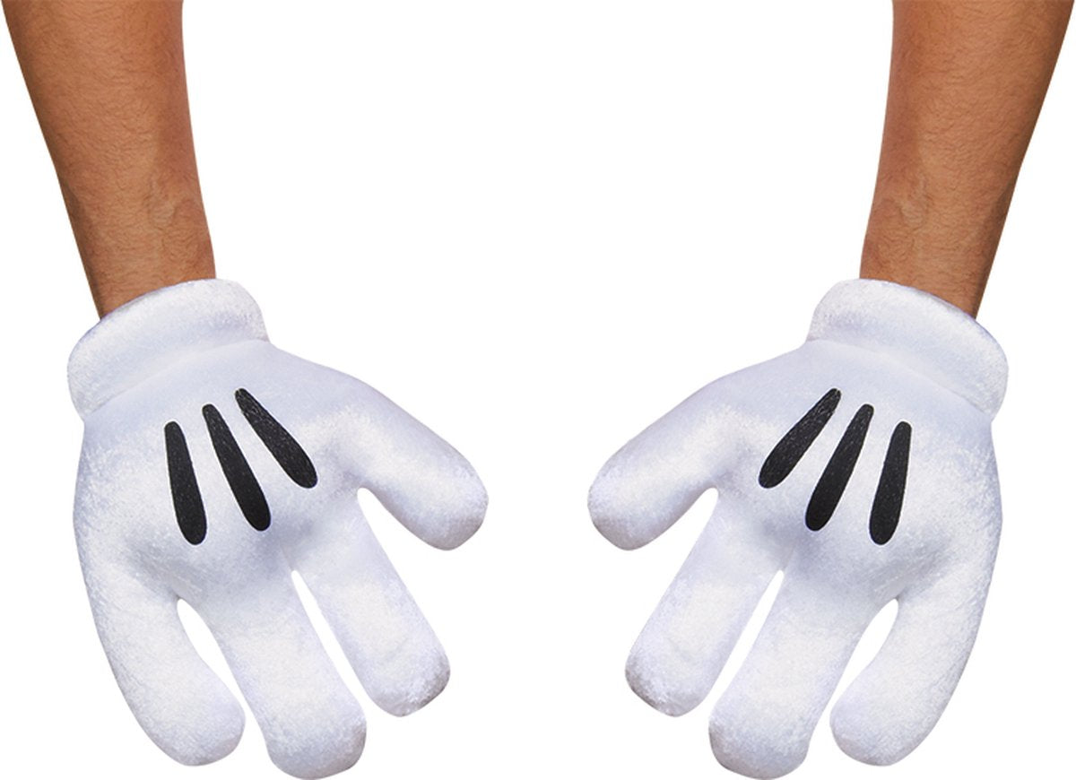 Déguisement Disney - Mickey Mouse, gants Mickey Mouse, taille unique adultes