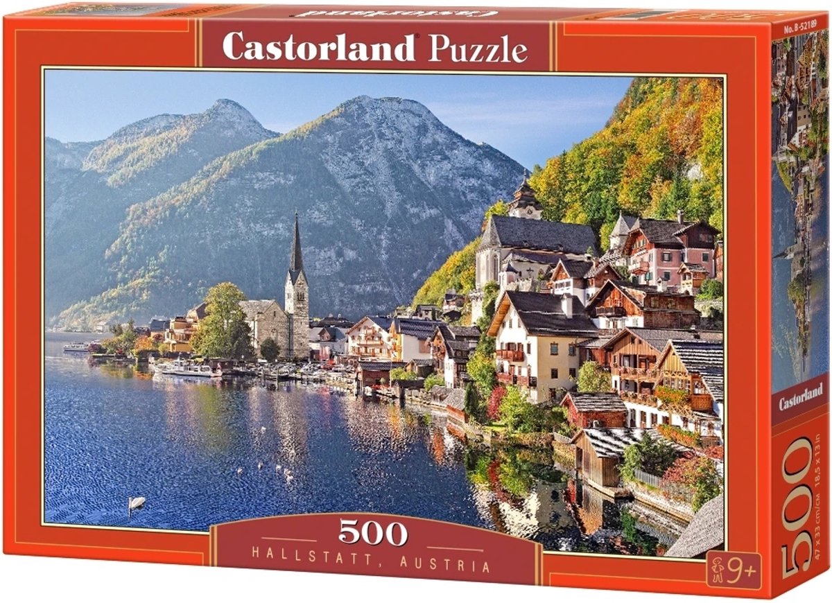 Castorland Hallstatt Autriche – puzzle – 500 pièces – finition satinée – ajustement parfait – qualité européenne