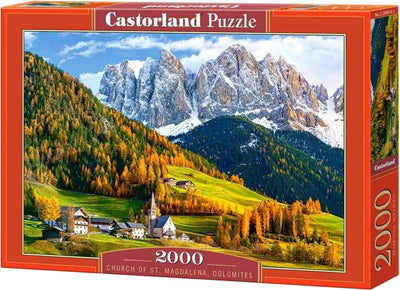 Église de Castorland st. dolomites de magdalena – puzzle – 2 000 pièces – finition satinée – ajustement parfait – qualité européenne