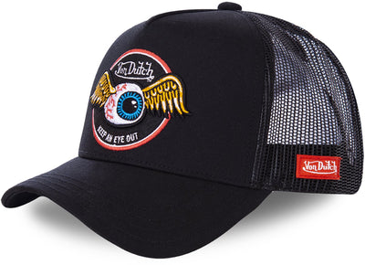 Von dutch - casquette de camionneur snapback rag blk | taille unique | réglable | fermeture à pression - noir