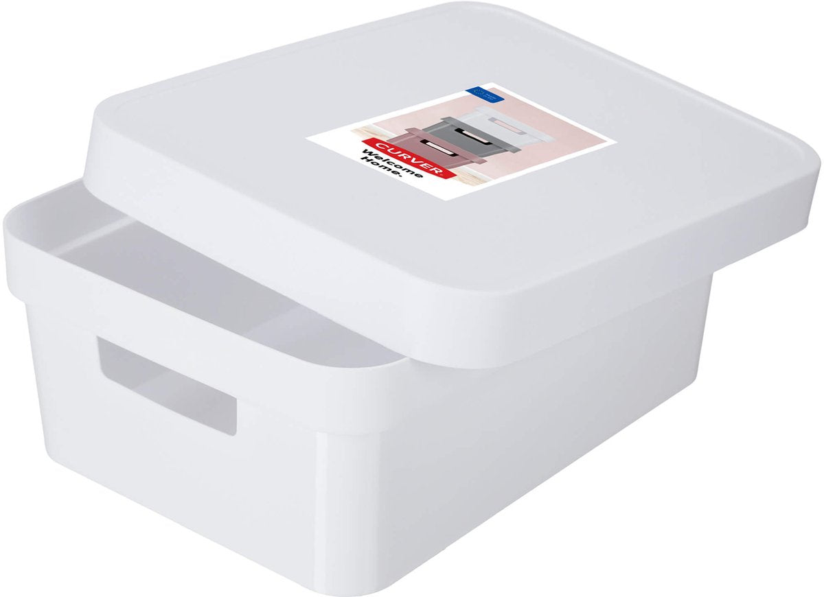 Curver infinity - boîte de rangement avec couvercle - rangement - plastique - 11l - blanc