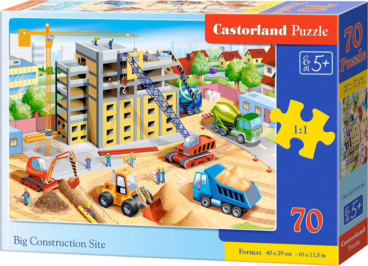 Castorland grand chantier – puzzle – 70 pièces – chantier – qualité premium