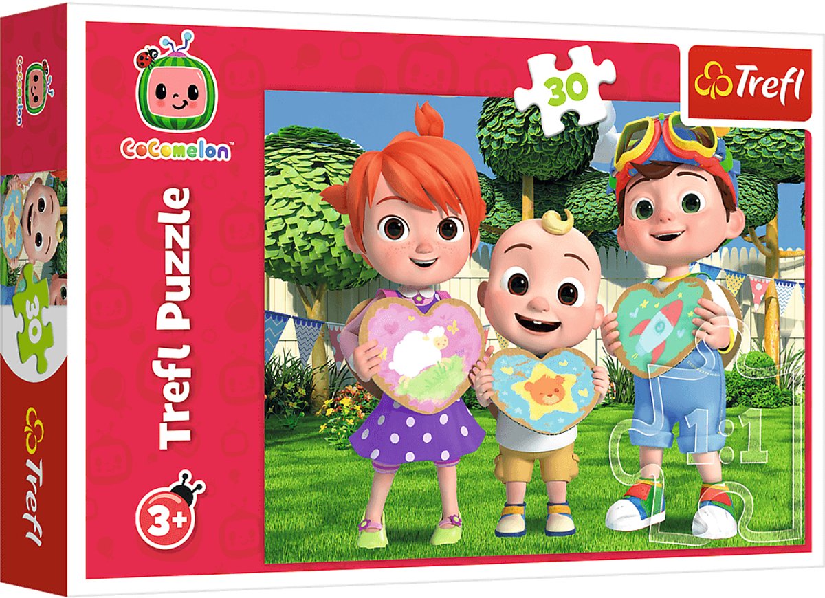 Puzzle Trefl - dessin animé cocomelon - 30 pièces - jeu d'enfant coloré.