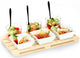 Alpina kitchen home ensemble d'apéritif alpina - 1 plateau - mini palette - 3 verres 3 récipients 3 cuillères - pour collations et amuse-gueules
