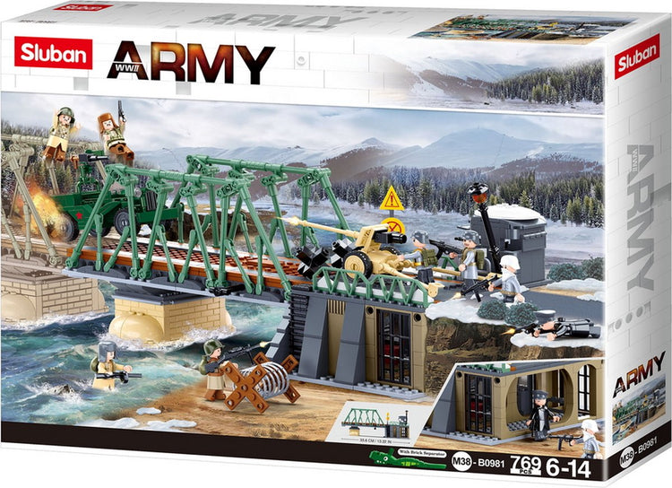 Sluban armée seconde guerre mondiale bataille de Budapest contre-attaque hivernale - jouets de construction pour enfants à partir de 6 ans - jouet de construction modèle de construction - boîte de construction avec 769 blocs de construction - m38-b0981