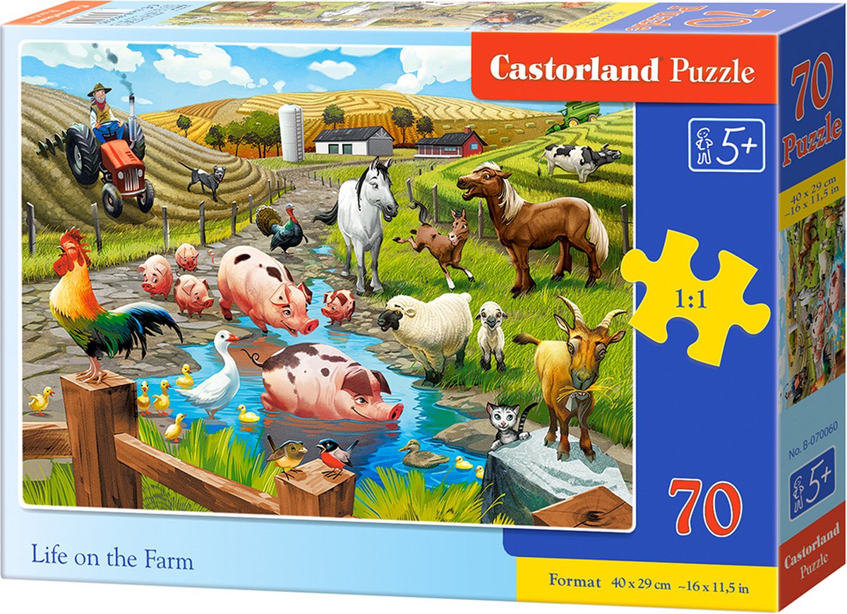 Castorland La vie à la ferme – puzzle – 70 pièces – ferme – qualité premium