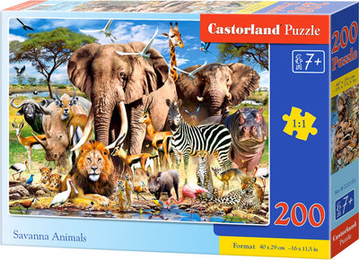 Animaux de la savane de Castorland – puzzle – 200 pièces – animaux – qualité premium