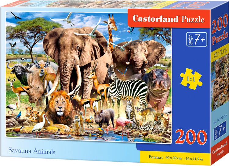 Animaux de la savane de Castorland – puzzle – 200 pièces – animaux – qualité premium