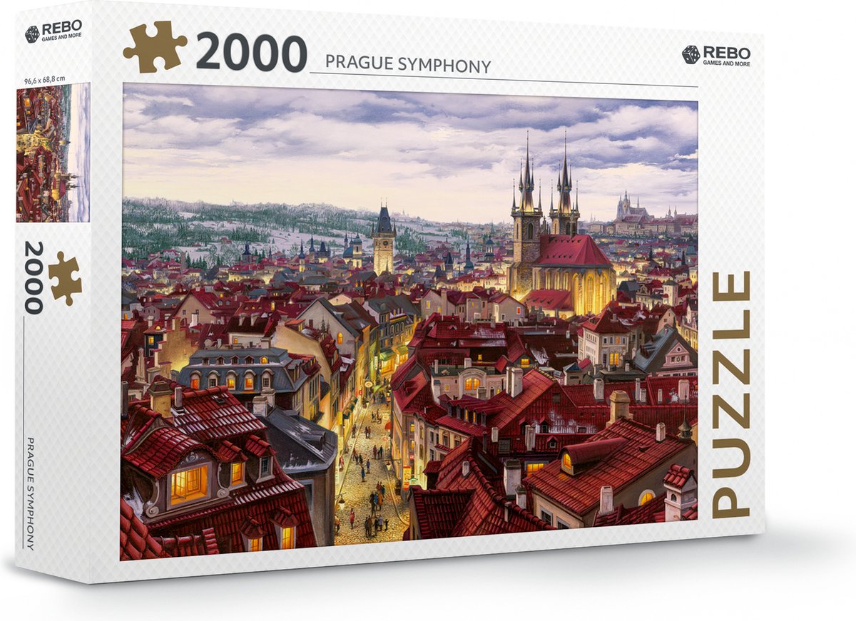 Rebo productions puzzle rebo 2000 pièces - symphonie de prague