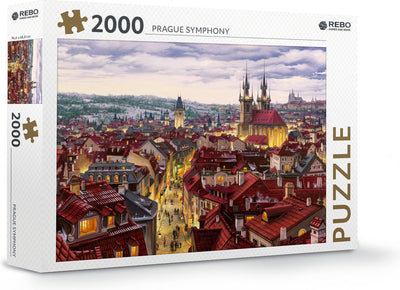 Rebo productions puzzle rebo 2000 pièces - symphonie de prague