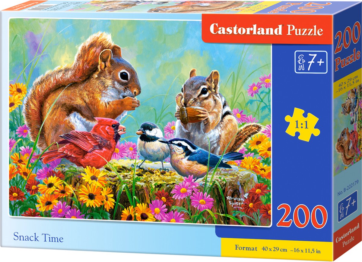 Castorland Snack Time – Puzzle – 200 pièces – Animaux – Qualité Premium