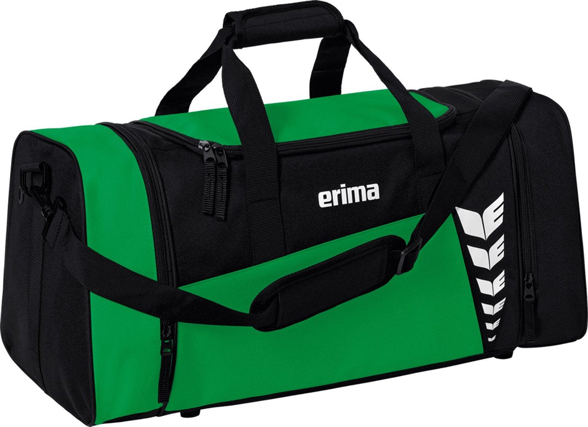 Sac de sport Erima six ailes (moyen) avec poches latérales - noir émeraude | taille: m