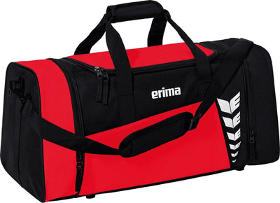 Sac de sport Erima six ailes (petit) avec poches latérales - noir rouge | taille: s