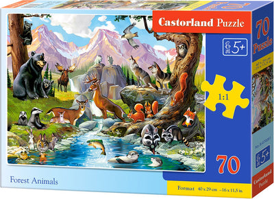 Animaux de la forêt de Castorland – puzzle – 70 pièces – animaux – qualité premium