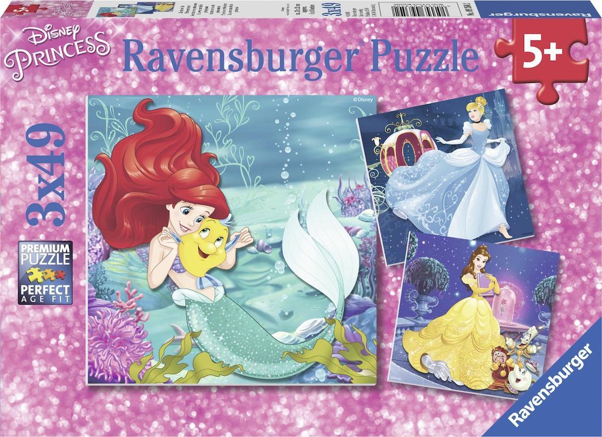 Puzzle Ravensburger Disney Princess Aventures des Princesses - trois puzzles - 49 pièces - puzzle enfant