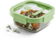 Lékué boîte de conservation alimentaire verre 800 ml - carrée - vert