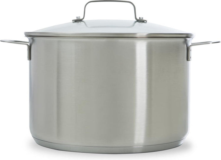 Marmite bistro BK 24 cm - 6l - induction - tous feux - jusqu'à 230 degrés - avec couvercles en verre - inox avec fond sandwich - empilable - sans revêtement antiadhésif - graduation - sans pfas