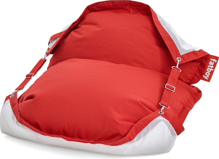 Pouf à eau flottant Fatboy floatzac rouge - 180h x 134w cm - pour sur l'eau ou sur la terre ferme