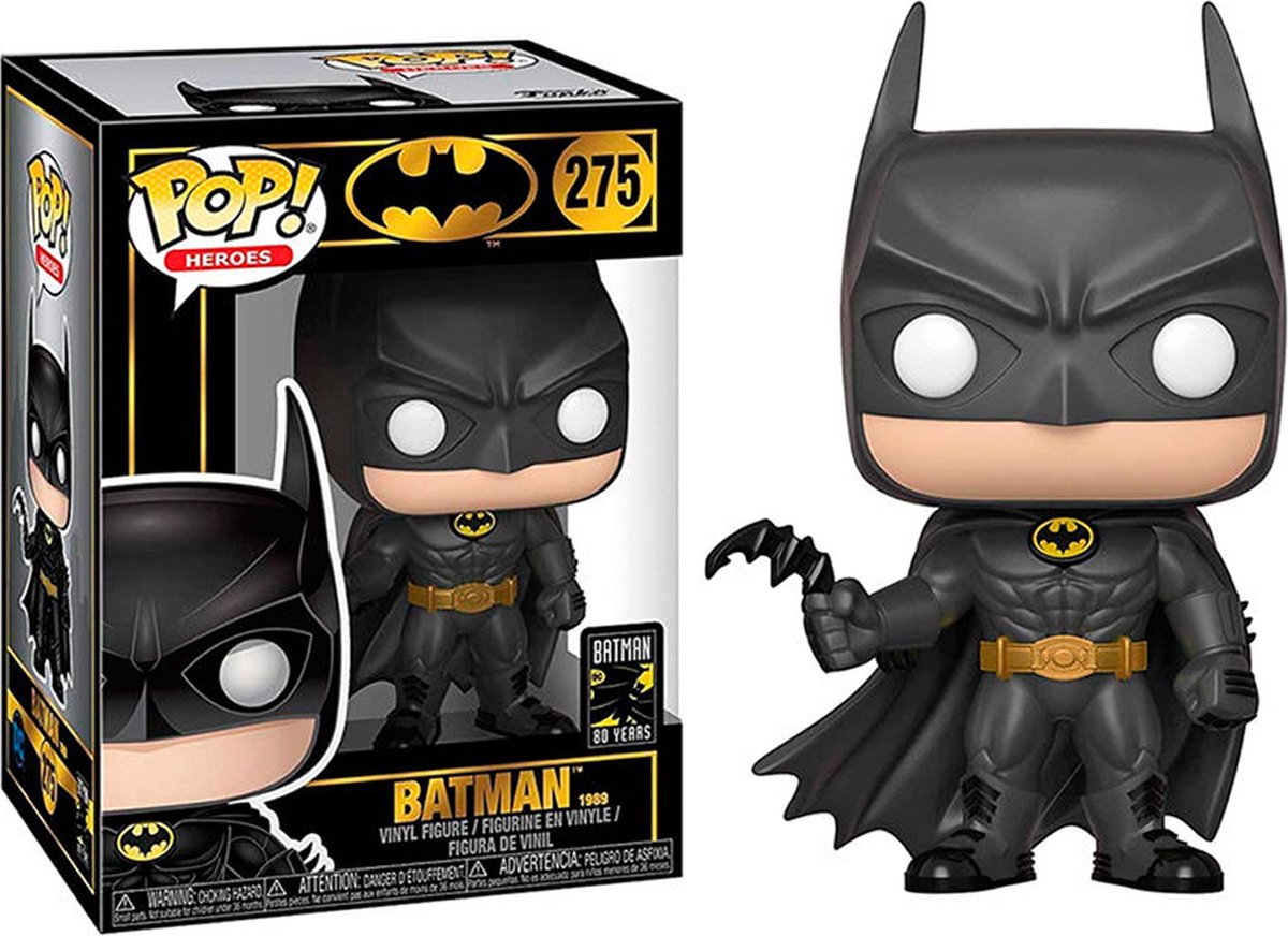 Funko-pop ! dc : batman 80ème - 1989 film batman 10 cm