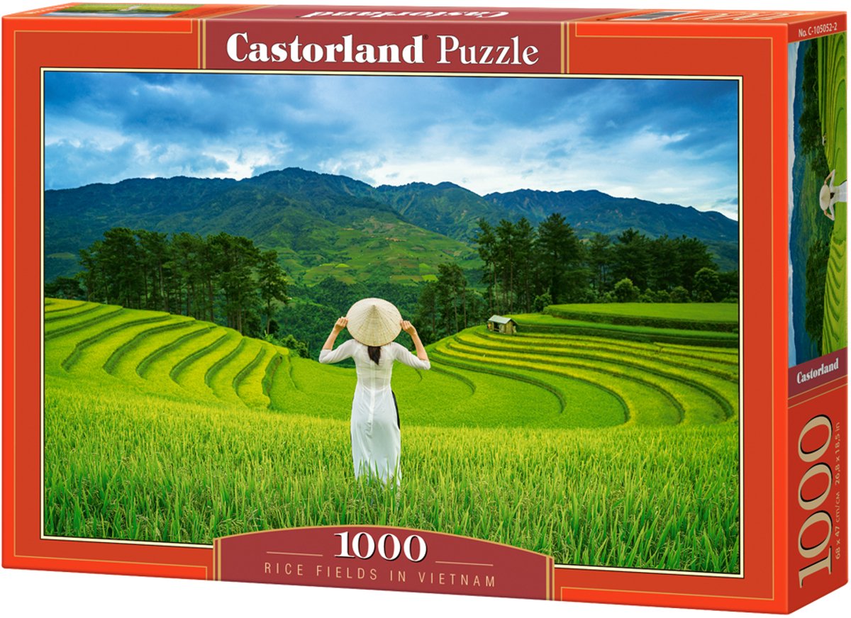 Rizières Castorland au Vietnam – puzzle – 1000 pièces – finition satinée – ajustement parfait – qualité européenne