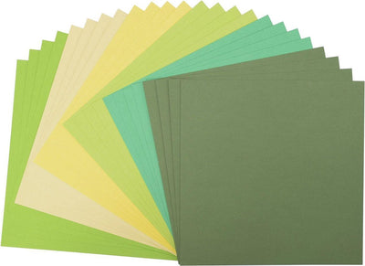 Papier cartonné créatif Florence Vaessen, papier cartonné robuste 216 g - vert, 24 pièces. 30,5 x 30,5 cm