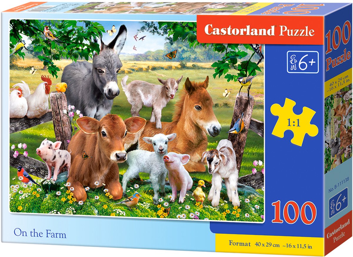 Castorland à la ferme – puzzle – 100 pièces – ferme – qualité premium