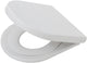 Tiger Turley - Abattant WC - Abattant WC avec siège enfant - Forme D - Thermoplastique - Fermeture amortie - Nettoyage facile - Blanc