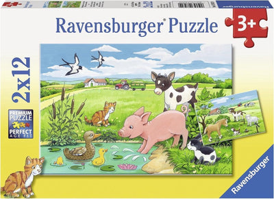 Ravensburger - Jeunes animaux à la campagne 2x12 pièces