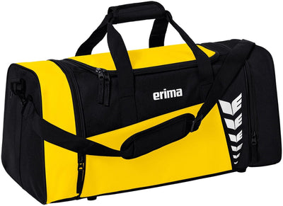Sac de sport Erima six ailes (petit) avec poches latérales - noir jaune | taille: s