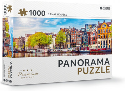 Rebo productions puzzle canal maisons panorama 1000 pièces