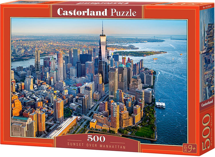 Castorland coucher de soleil sur Manhattan – puzzle – 500 pièces – finition satinée – ajustement parfait – qualité européenne