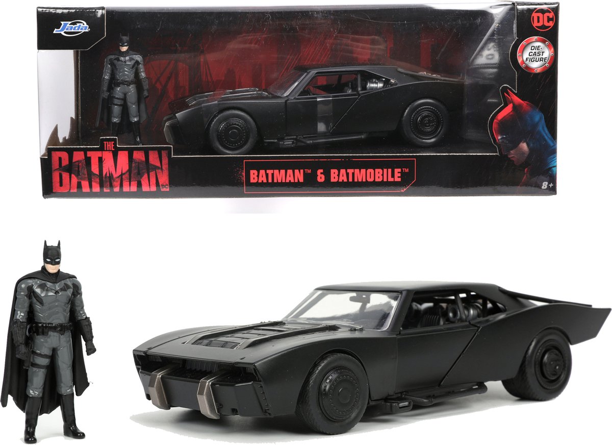 Jada Batman avec Die Cast Batmobile Auto 1:24