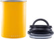 Design planétaire - paysage aérien - grains de café - bocaux de conservation - hermétiques - café - acier - jaune mat - 500 grammes