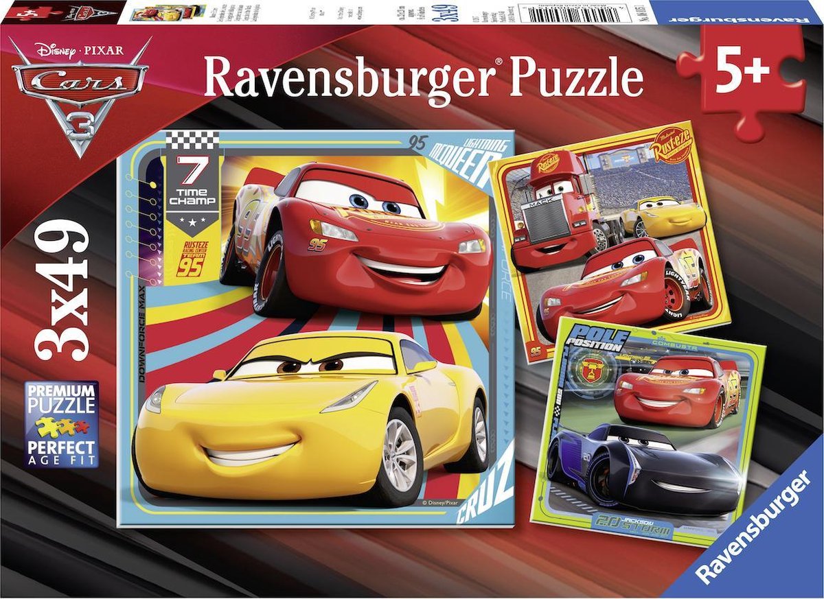 Ravensburger - Cars 3 Puzzle 3x49st.