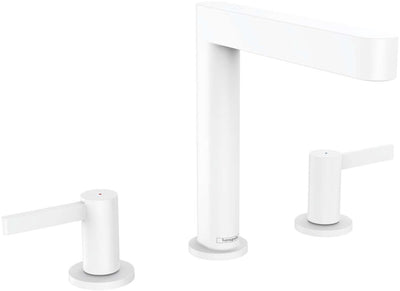 Hansgrohe finoris - mitigeur de lavabo - version 3 trous - avec bouchon de vidange - 160 mm - blanc mat