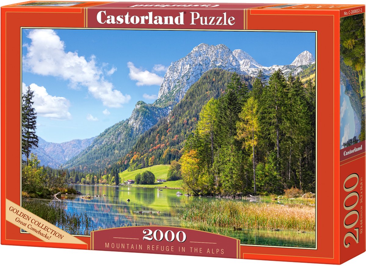 Refuge de montagne Castorland dans les alpes – puzzle – 2000 pièces – finition satinée – ajustement parfait – qualité européenne