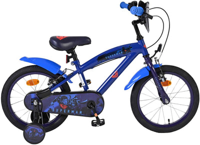 Vélo pour enfants Superman - garçons - 16 pouces - bleu - deux freins à main