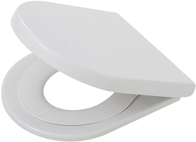 Tiger Turley - Abattant WC - Abattant WC avec siège enfant - Forme D - Thermoplastique - Fermeture amortie - Nettoyage facile - Blanc