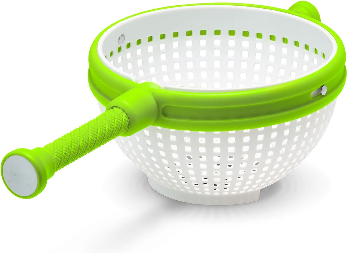Dreamfarm - passoire spina avec essoreuse à salade - polypropylène - vert -