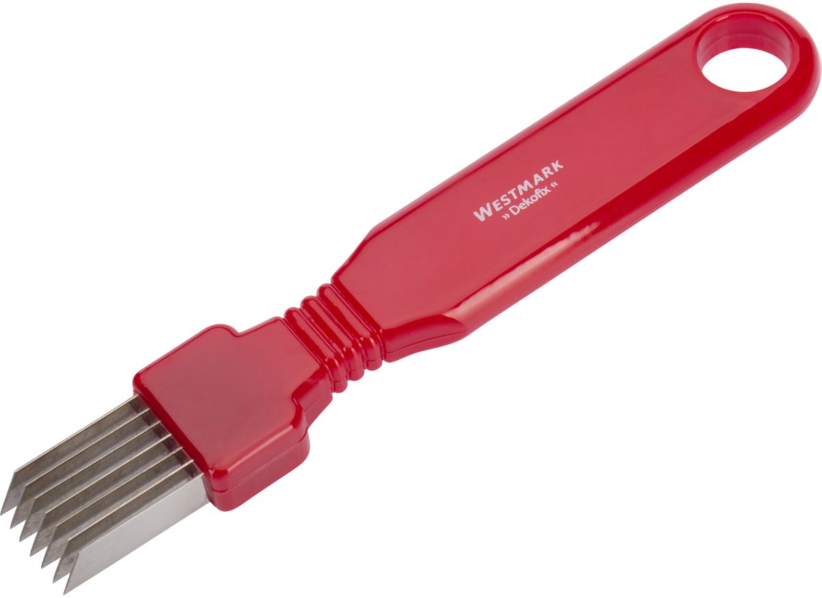 Coupe-cornichon Westmark avec 7 lames, longueur : 16,3 cm, plastique inox, argent rouge, 51242260