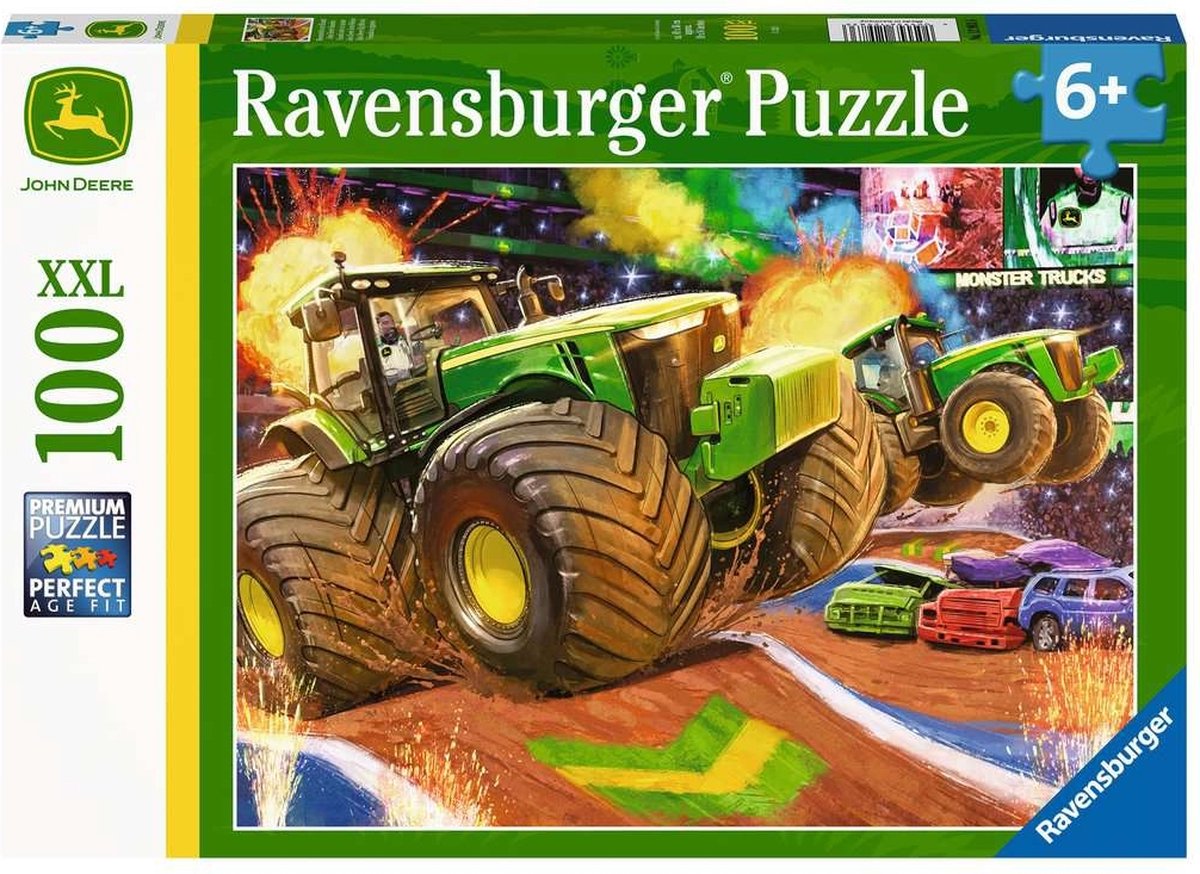 Ravensburger puzzle john deere grandes roues - puzzle - 100 pièces